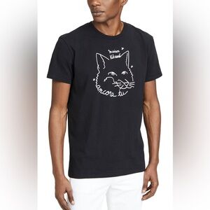 Maison Kitsune Ancora Tu Fox Head Tshirt Black